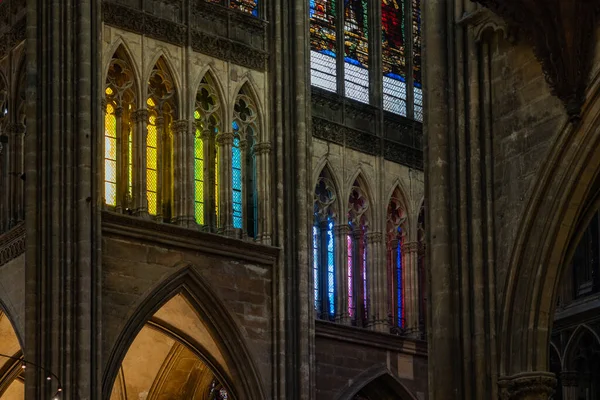 Katedra Saint Etienne Metz Lorrain Francja Sierpień 2023 Kościół Katolicki — Zdjęcie stockowe