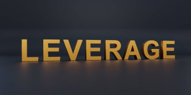 Baskı. Altın metalik büyük harflerle yazılmış bir metin. İş finans ve endüstri, yatırım, borsa ve döviz, borç finansmanı, risk sermayesi. 3B illüstrasyon