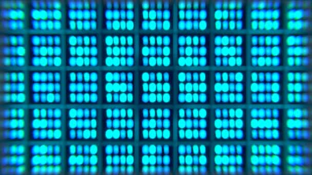 Smukła Cyfrowa Ściana Kodem Binarnym Oświetlonym Niebiesko Duże Zbiory Danych — Wideo stockowe