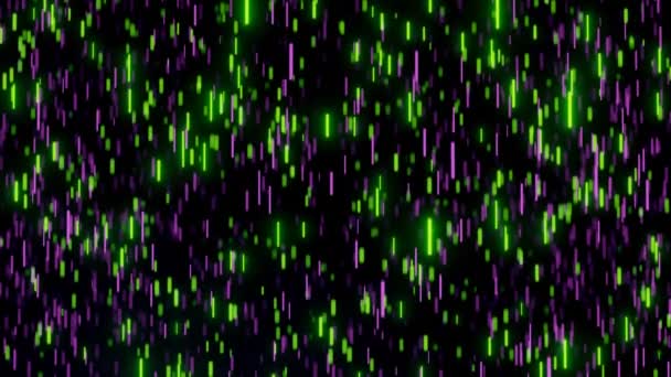 Полигональная Сеть Фиолетовом Зеленом Абстрактный Плекс Наука Связи Провода Системы — стоковое видео