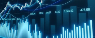 Çubuk grafik, yukarı aşağı hareket eden grafikler, uçucu piyasa, finansal rakamlar, veriler. Borsa ve borsa. İş, yatırım, zenginlik, araştırma, dijital ekran, eşleştirme, analiz.