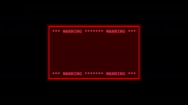 Взломанное Предупреждение Предупреждающий Знак Фон Transparent Знак Использован Слой Над — стоковое видео