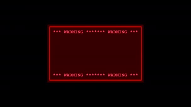 Virenwarnmeldung Blinkendes Warnschild Hintergrund Transparent Das Zeichen Kann Als Schicht — Stockvideo