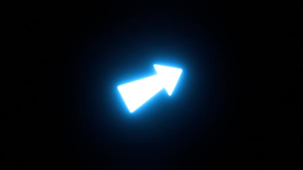 Flecha Parpadeando Rojo Azul Fondo Transparente Flecha Puede Utilizar Como — Vídeo de stock