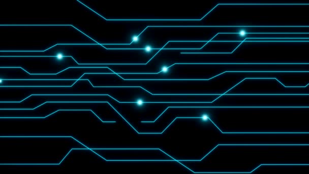 Digitale Verbindungen Knotenbaum Schaltpult Mit Fließenden Blauen Datenpunkten Industrie Schalttafel — Stockvideo