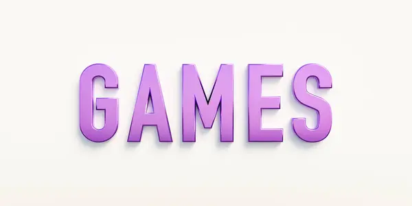 Games, banner - sign. The word \