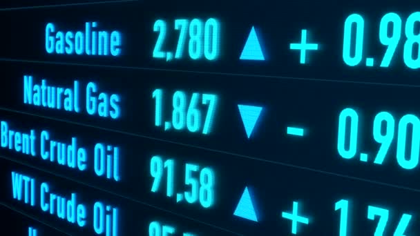 Фондовый Рынок Биржа Энергетическими Товарами Изменениями Цен Мбаппе Ценами Сырую — стоковое видео