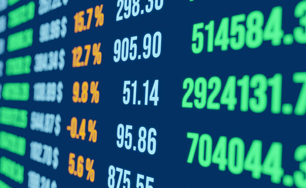 Спред крупным планом с цифрами, финансовыми показателями. Бизнес-отчет, расчет, анализ данных, корпоративный бизнес, статистика производства или продаж, мерчандайзинг.