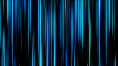 Soyut mavi ışıklı çizgiler yavaşça aşağıya doğru hareket ediyor. Arkaplan canlandırması, döngü, tasarım, ışık efekti.
