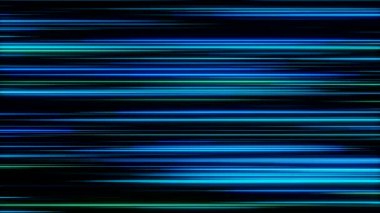 Soyut mavi ışıklı çizgiler yavaşça yana hareket ediyor. Arkaplan canlandırması, döngü, tasarım, ışık efekti.