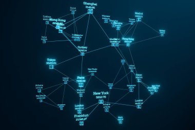 AI ticaret robotu, büyük veriler, borsa. Finansal piyasa, yapay zeka, otomatik ticaret kararları, yazılım, digtial ticaret sistemi. 3B illüstrasyon