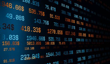 Soyut veriler, mali rakamlar, fiyatlar, borsa verileri.