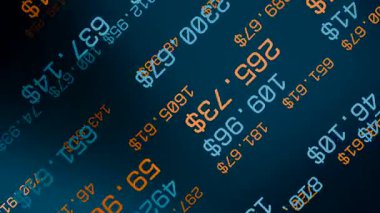 Soyut veriler, finansal rakamlar, fiyatlar, borsa verileri. İş finans ve sanayi, ticaret, finans piyasaları, yatırım.