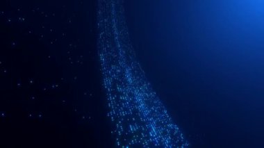 Soyut sanal gerçeklik, dijital yol, bit ve bayt, veri, fütüristik. Dijital ağ, teknoloji, veri akışı, ikili kod, bilgi. 3 Boyutlu Canlandırma