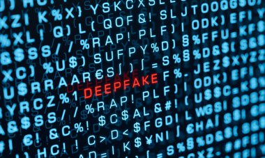 Çok sahte, bilgisayar uyarısı işareti. Rastgele harfler, işaretler, bilgisayar kodları, bitler ve baytlar. Sistem mesajı, bilgisayar suçları, tehdit, ağ güvenliği, mahremiyet, sahte tembellik. 3B illüstrasyon