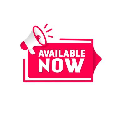 Şimdi kullanılabilir, sancak tasarımı düz vektör illüstrasyonu. Reklam ve iş için tasarım.