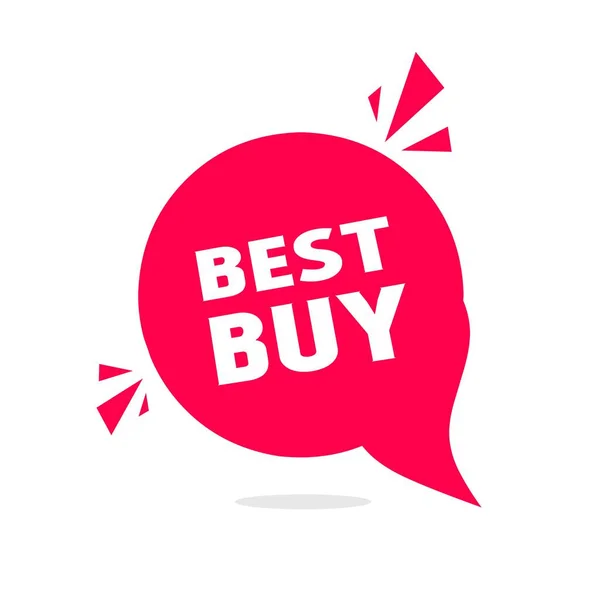 Best Buy Banner Sprechblasensymbol Design Auf Weißem Hintergrund Vektor — Stockvektor