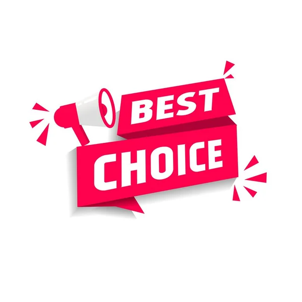 Best Choice Banner Ribbon Megaphone Icon Design Vector Illustration — Stock Vector
