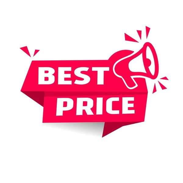 Best Price Label Icon Vector Illustration Banner Design Element — Stock Vector