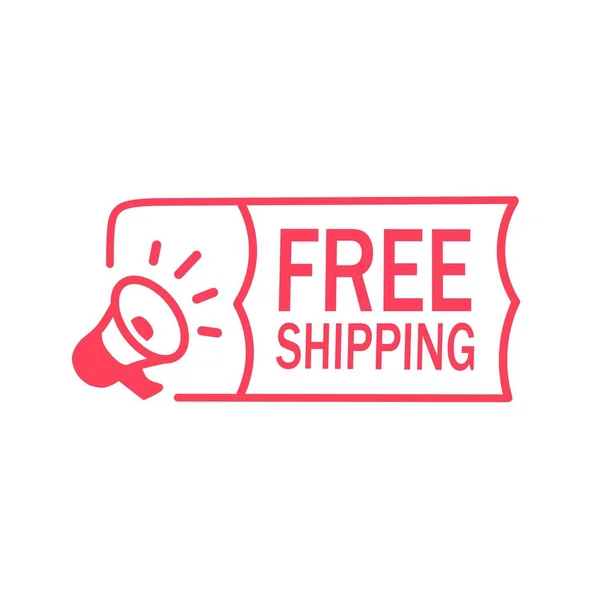 Free Shipping Badge Icon Banner Template Design Businesses Online Store — Stock Vector