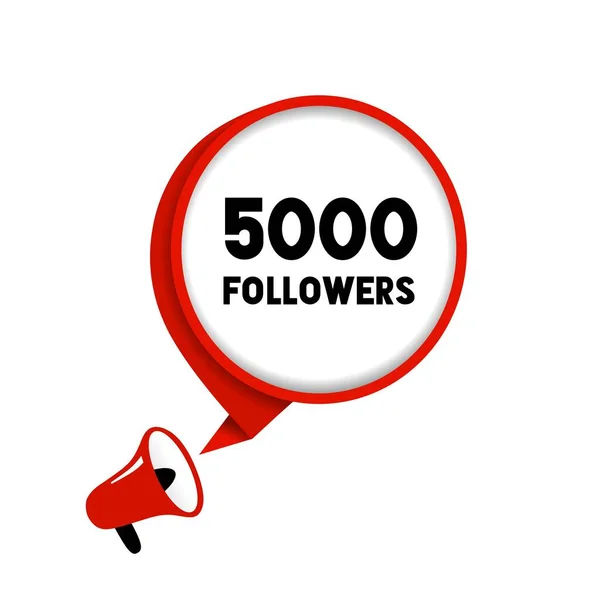 5000 Followers Social Sites Post Subscribers Followers Likes Vector Design — Stock Vector
