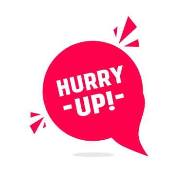 Acele pankart tasarımı, vektör çizimi izole edilmiş beyaz arkaplan. Flt simgesi.