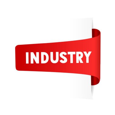 Banner Endüstri 'den alıntı. Düz vektör şablonu.