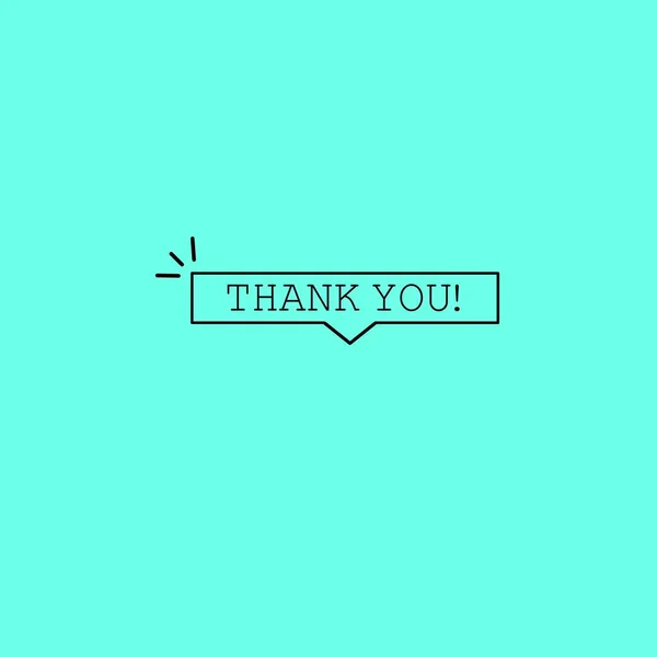 Дякую Банер Концепція Спадного Повідомлення Вдячності Спілкування Або Маленької Піктограми — стоковий вектор