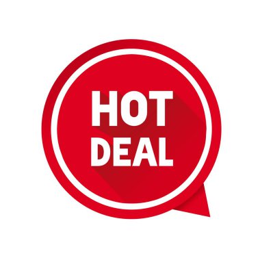 Müthiş bir afiş konuşma balonu ikonu. Düz tanıtım afişi, fiyat etiketi, satış, teklif, fiyat, promosyon, indirimli vektör illüstrasyonu.