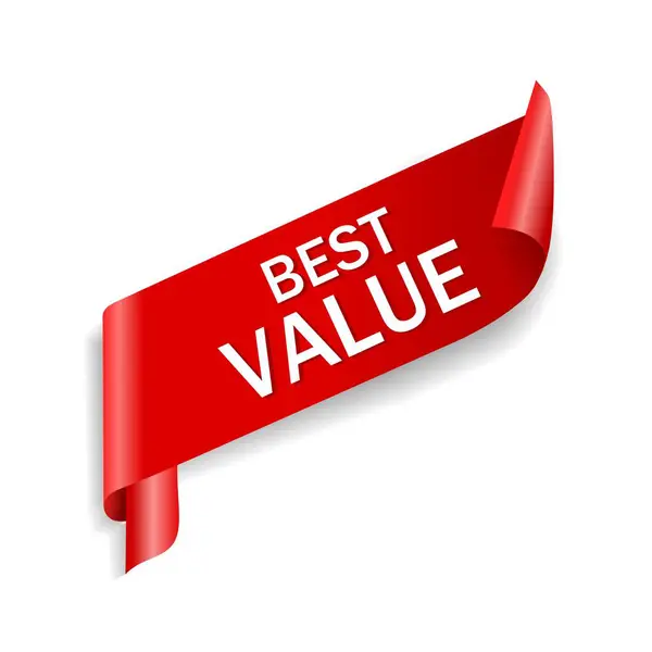 Melhor Faixa Fita Valor Conceito Negócio Ilustração Moderna Vetor Etiqueta — Vetor de Stock
