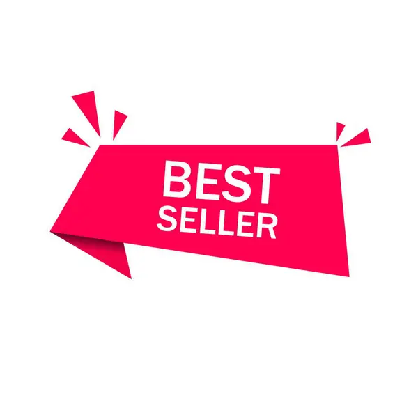 Best Seller Banner Design Web Elemek Lapos Vektor Illusztráció — Stock Vector