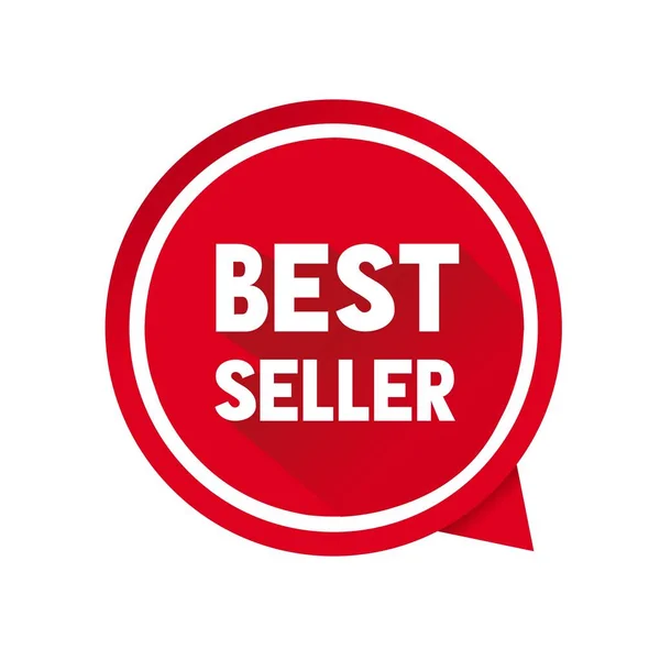 Bestseller Banner Sprechblase Ikone Geschäftskonzept Vektordesign — Stockvektor
