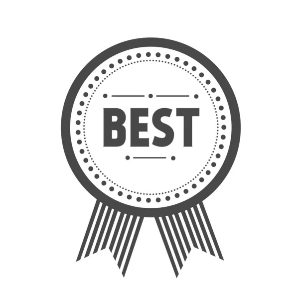Meilleur Icône Badge Design Élément Web Bannière Vectorielle Style Plat — Image vectorielle