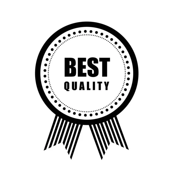 Nejlepší Kvalita Odznaku Design Černého Špičkového Odznaku Štítek Štítek Ikona — Stockový vektor