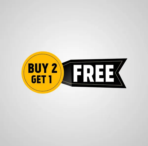 Buy Get Free Шаблон Дизайна Баннера Вектор Белом Фоне — стоковый вектор