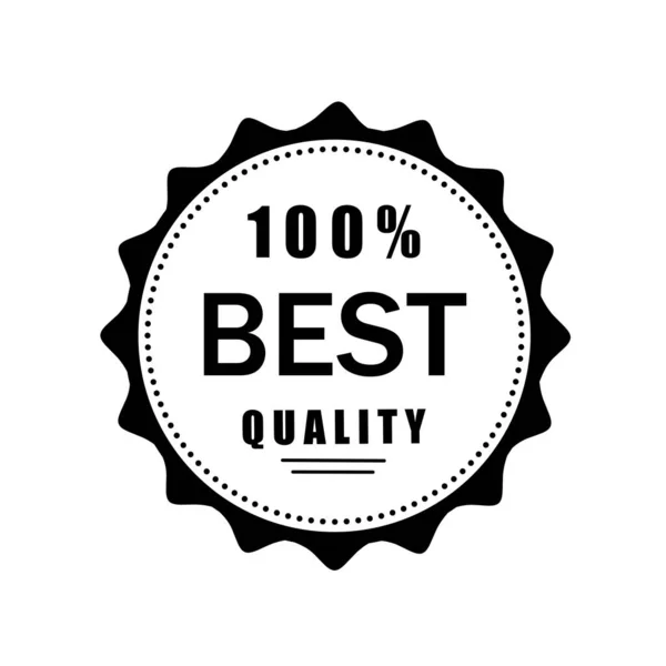 100 Nejlepší Kvalita Slovo Kulaté Těsnění Ploché Vektorové Ilustrační Štítek — Stockový vektor