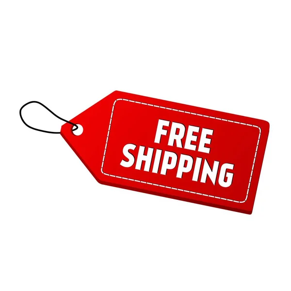 Free Shipping Shopping Tag Shipping Banner Template Design Vector Illustration — Stock Vector
