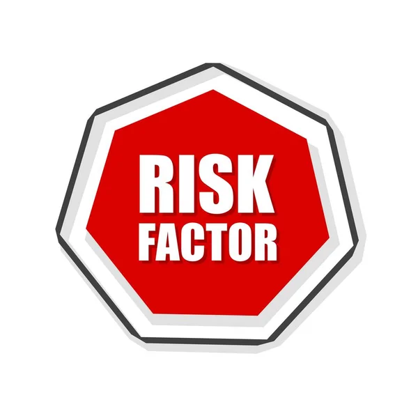 Risk Factor Badge Icon Design Modern Style Vector Illustration — Stock Vector