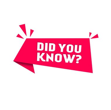 Etiket simgesi, vektör illüstrasyonunu biliyor muydun? Modern tasarım afişi tanıtım şablonu.