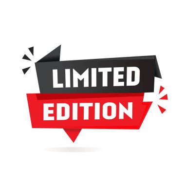 Limited edition banner design. Store badge template. Vector announcement design element.