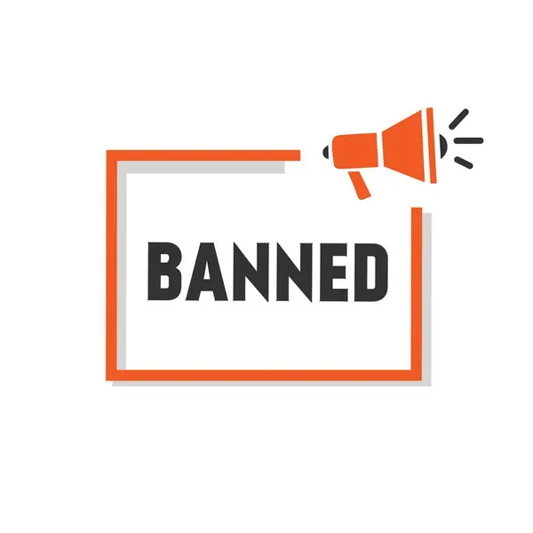 Banned Badge Vector Icon Label Design Template White Background Vector — 스톡 벡터