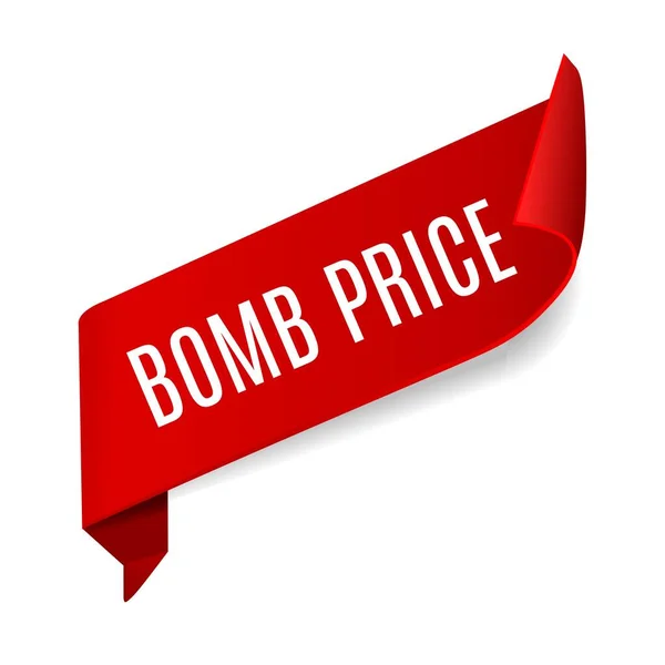 Bomb Price Red Web Banner Megaphone Icon Modern Design Vector Стоковая Иллюстрация