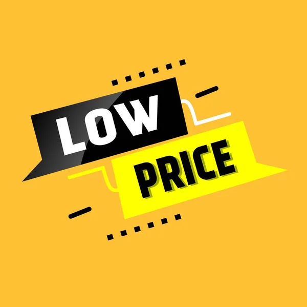 Low Price Banner Vector Cost Reduction Icon Modern Style Design — Stockvektor