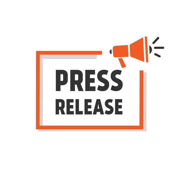Press Release Badge Icon Vector Template Advertising Design Announcement Design — Wektor stockowy