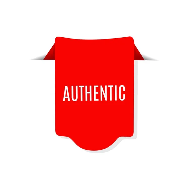Authentic. label design icon with megaphone for banner. Vector design template. announcement design element.