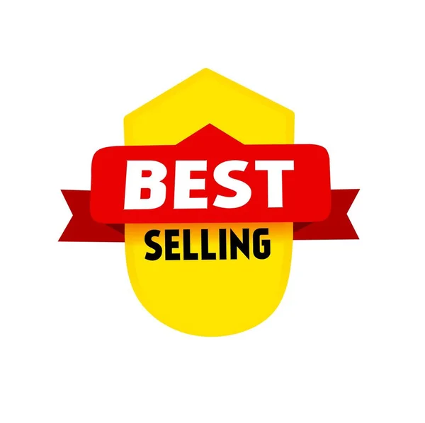 Best Selling Banner Template Design Label Icon Vector Advertising Announcement — Διανυσματικό Αρχείο