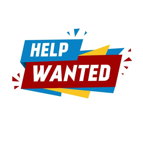 Help wanted. banner template. Flat design icon. Vector illustration. announcement design element.