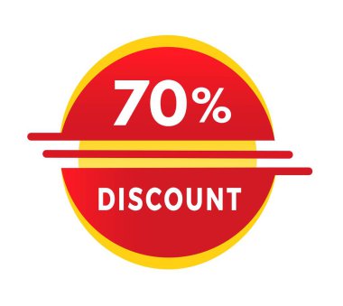 % 75 indirim, etiket tasarımı. Reklam ve iş için indirimli reklam duyurusu. vektör tasarımı.