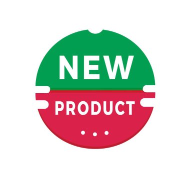 Yeni ürün, afiş, etiket simgesi. Duyuru ya da terfi için tasarlandı. Modern biçim vektör işareti.