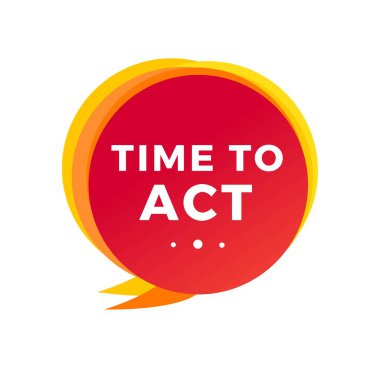 Modern konuşma balonu ikonunu oynama zamanı. Duyuru için vektör tasarımı.